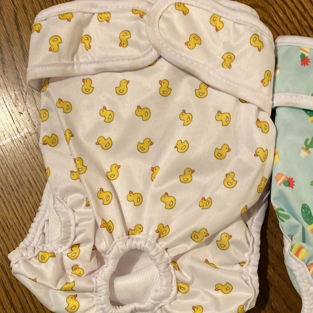 Pet Magasin washable dog diapers XLCactus Pattern and rubber duck pattern